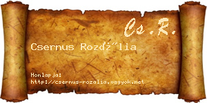 Csernus Rozália névjegykártya