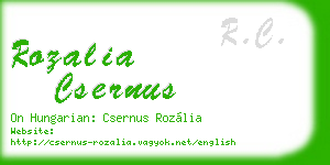 rozalia csernus business card