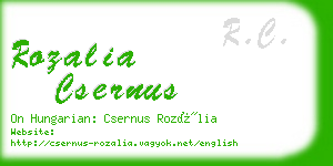 rozalia csernus business card